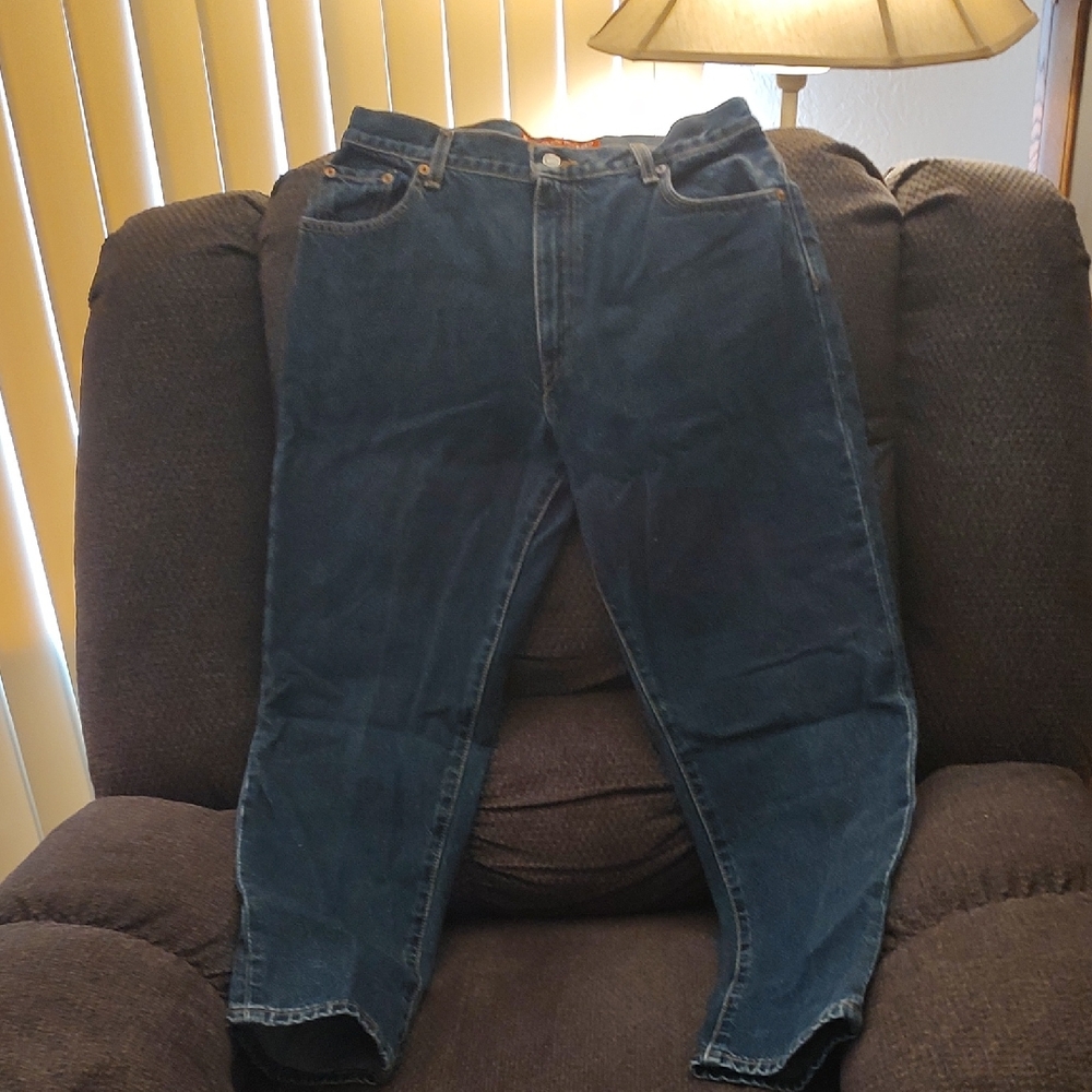 Levi's Classic Relaxed Blue Denim Jeans with Red Label